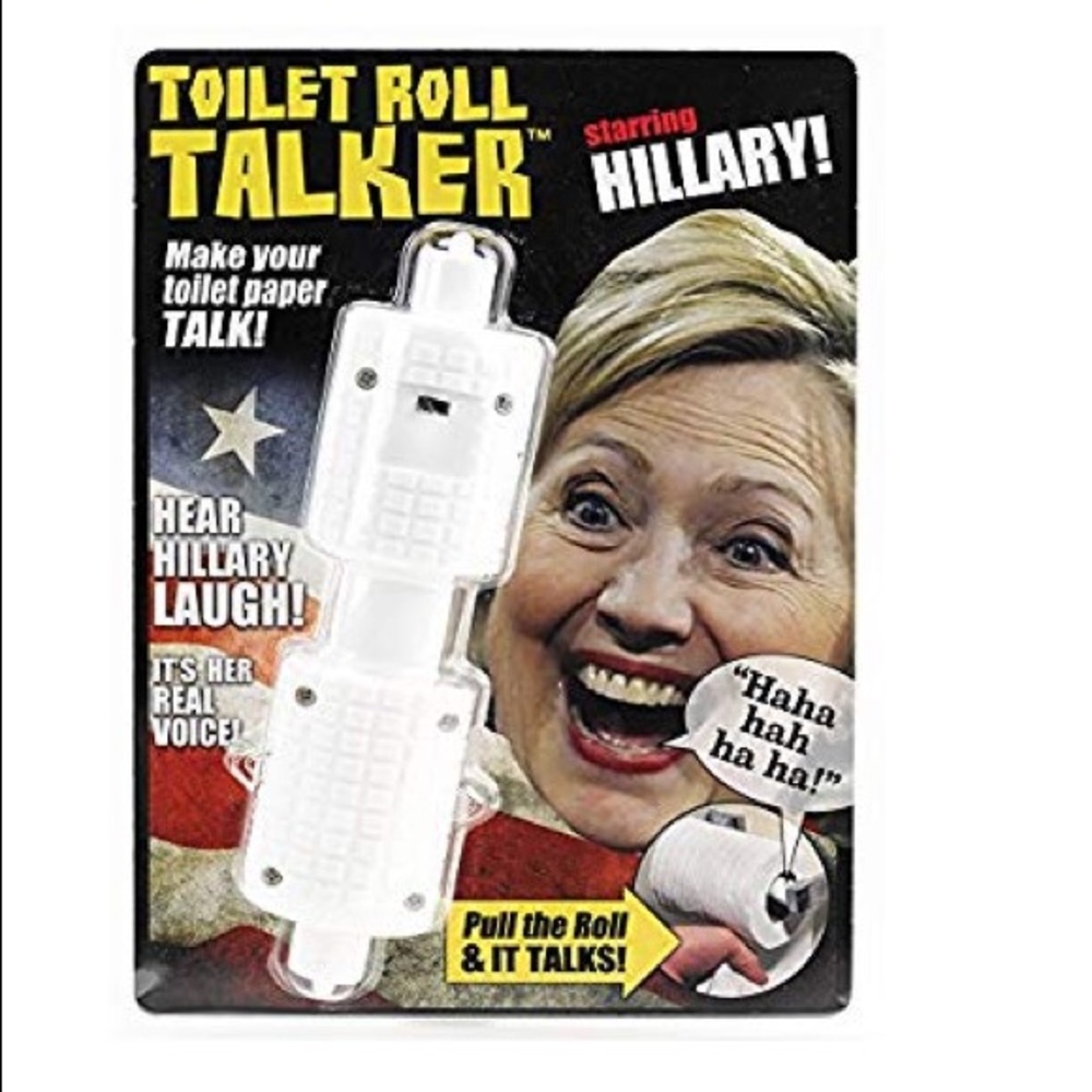 Hillary Clinton Toilet roll talker gag joke gift